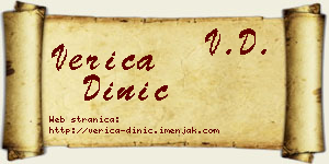 Verica Dinić vizit kartica